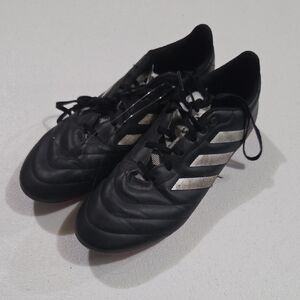 Adidas Black with White Stripes Soccer Shoes